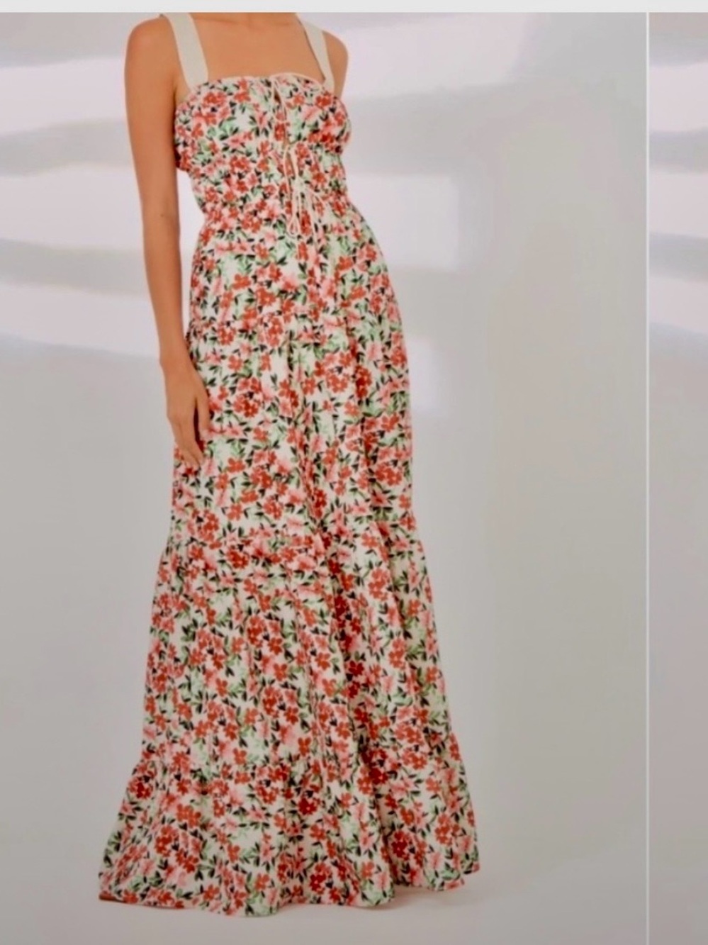 Finders Keepers Reyes Floral Smocked Maxi Dress